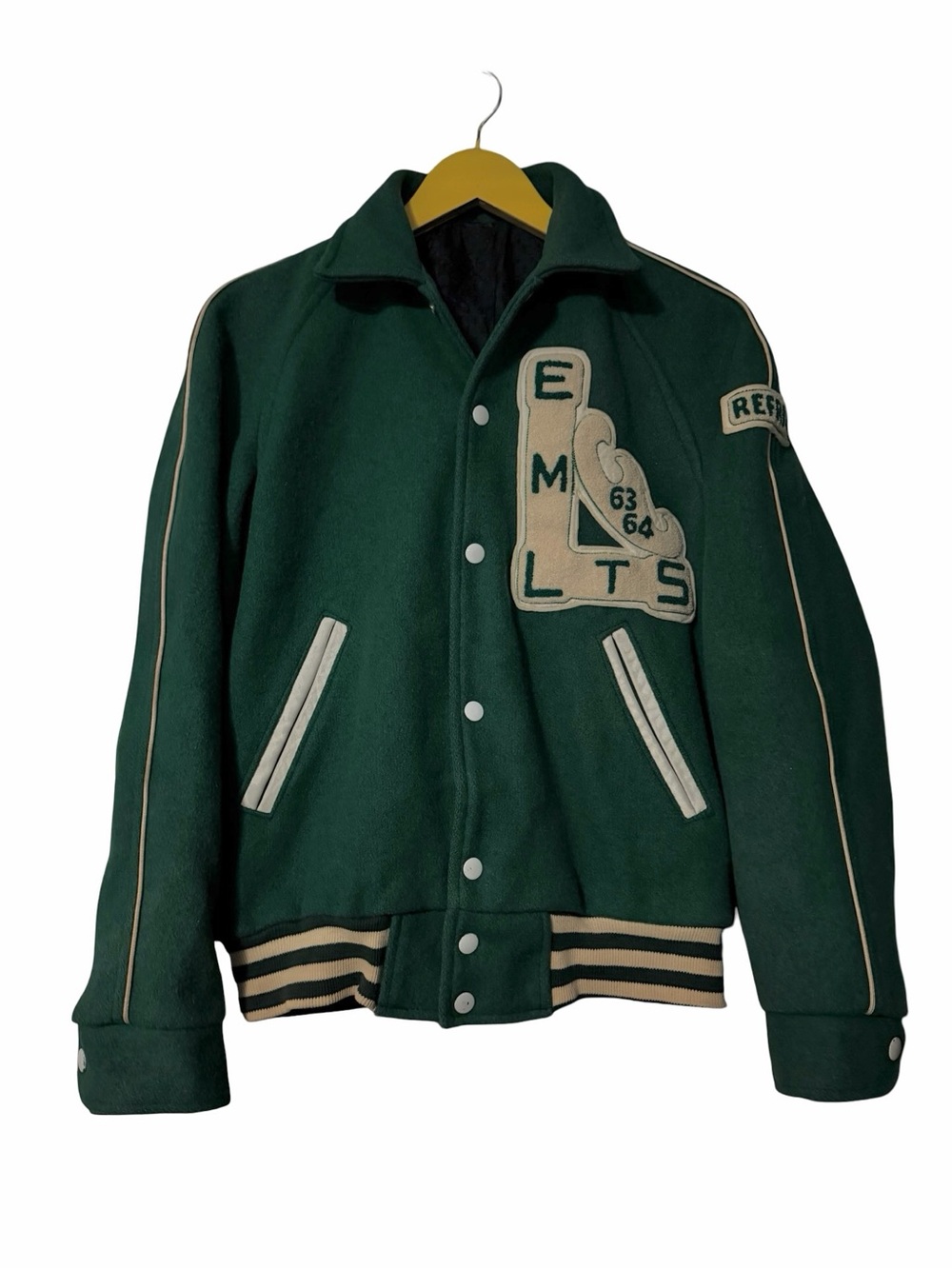 Green vintage 60s varsity jacket size small